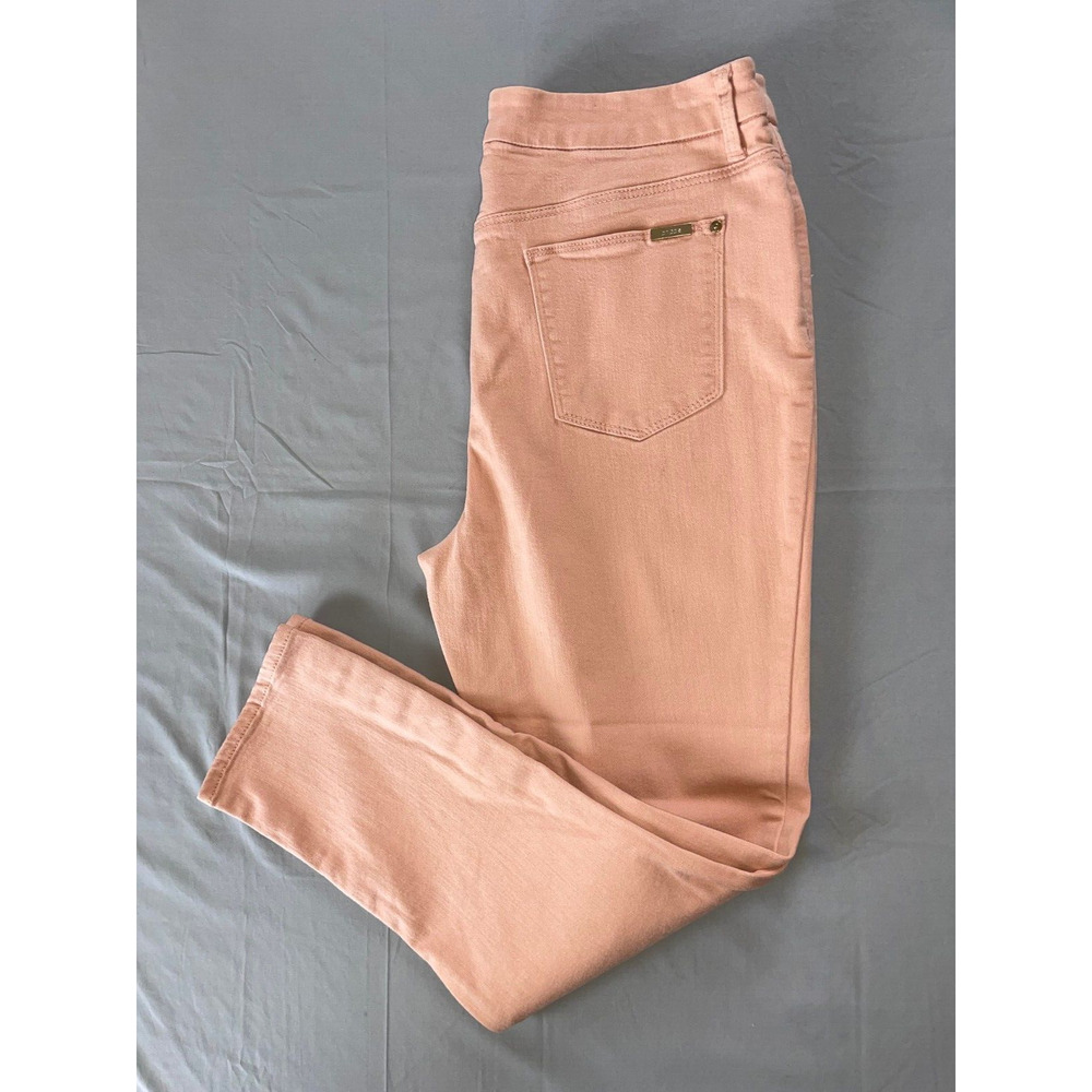 Chico's So Slimming Girlfriend Slim Leg Ankle Jeans w/ Studded Cuffs. 12R, EUC!! - Picture 2 of 9